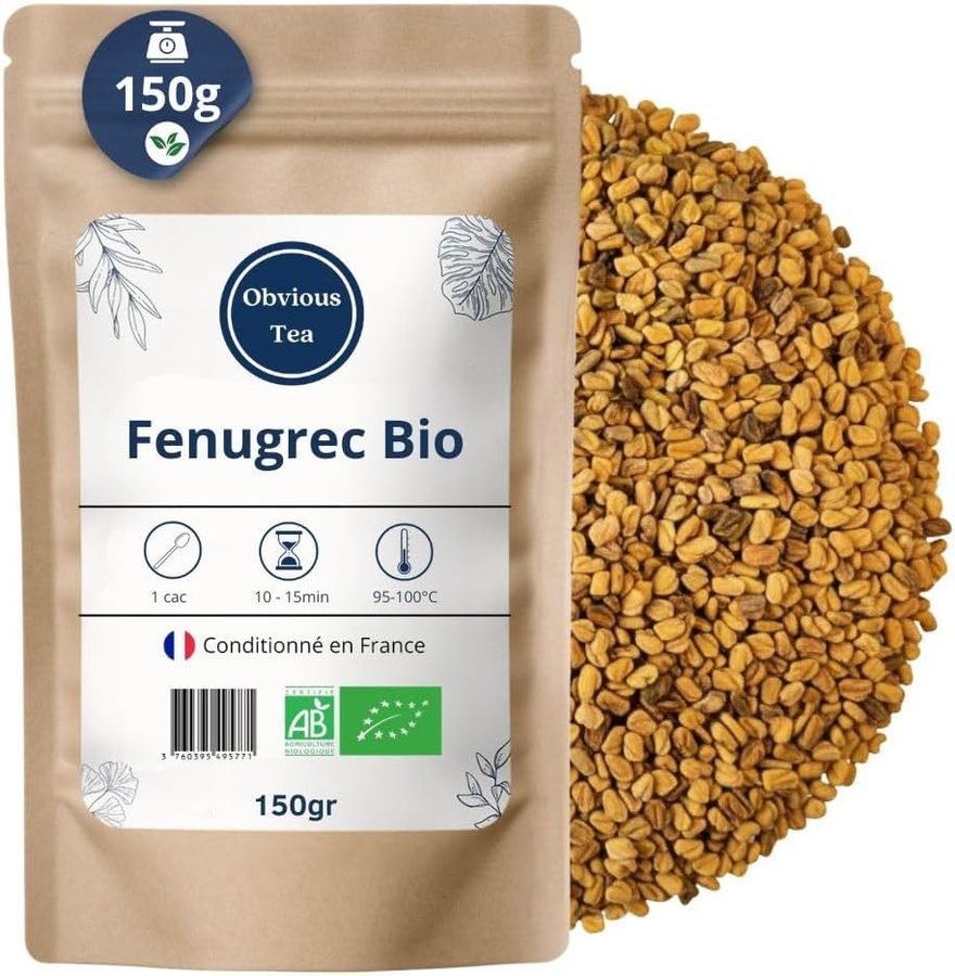 Sachet de graines de fenugrec bio Obvious Tea, 150 g