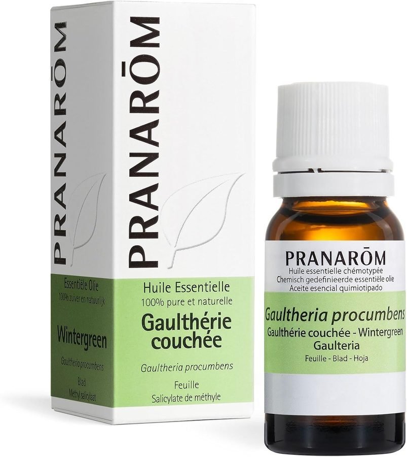 Boîte et flacon de gaulthérie couchée Pranarôm, 10 ml