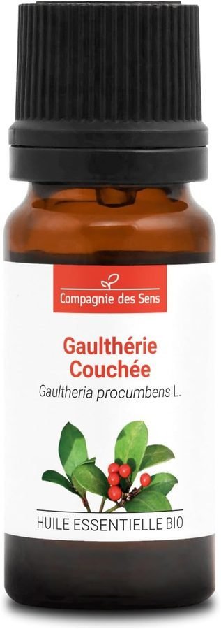 Flacon d’huile essentielle de gaulthérie couchée bio, 10 ml
