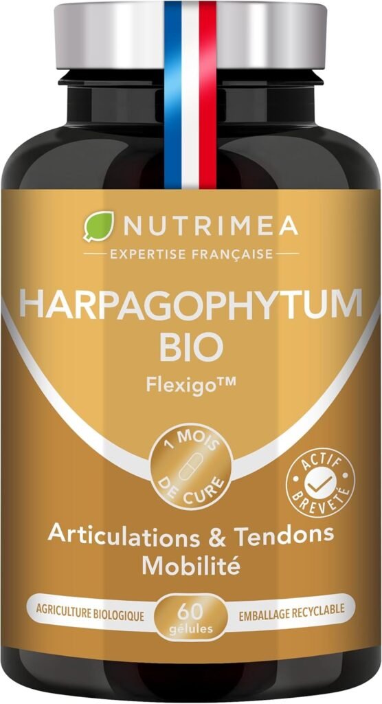 Flacon d'harpagophytum bio Nutrimea, extrait titré
