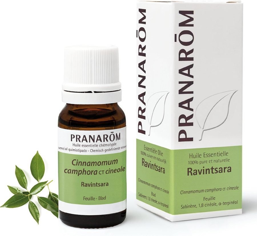 Bo&icirc;te et flacon de ravintsara Pranar&ocirc;m, 10 ml