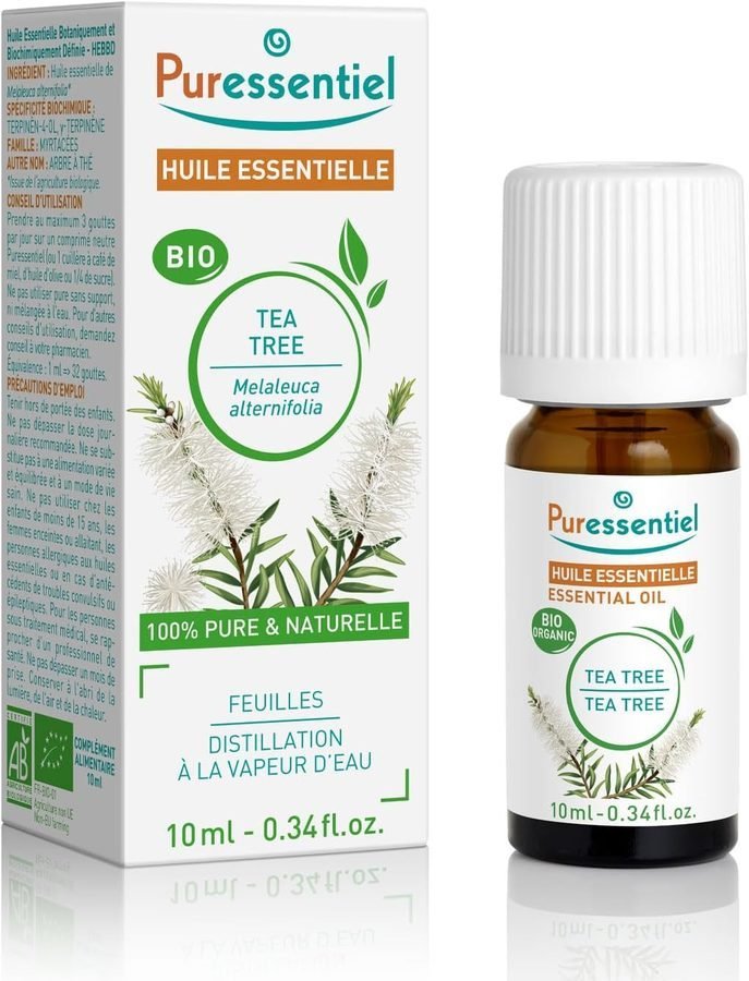 Flacon d’huile essentielle de tea tree bio Puressentiel, 10 ml