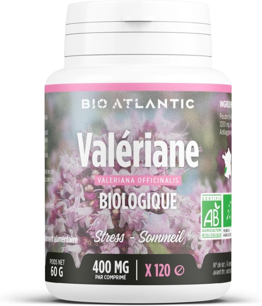 Flacon de valériane bio Bio Atlantic, 400 mg