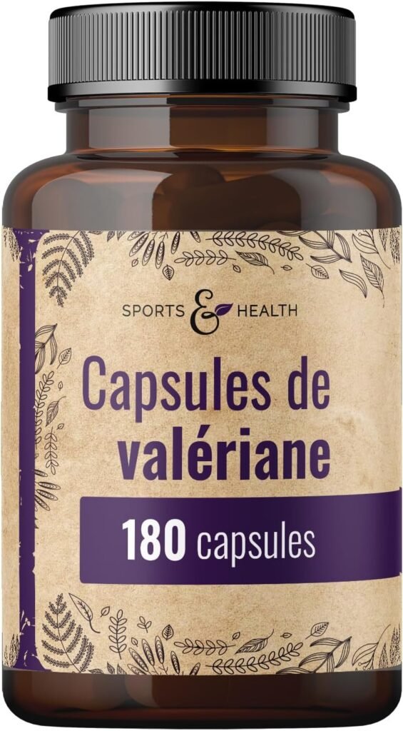 Flacon de capsules de valériane dosées à 600 mg